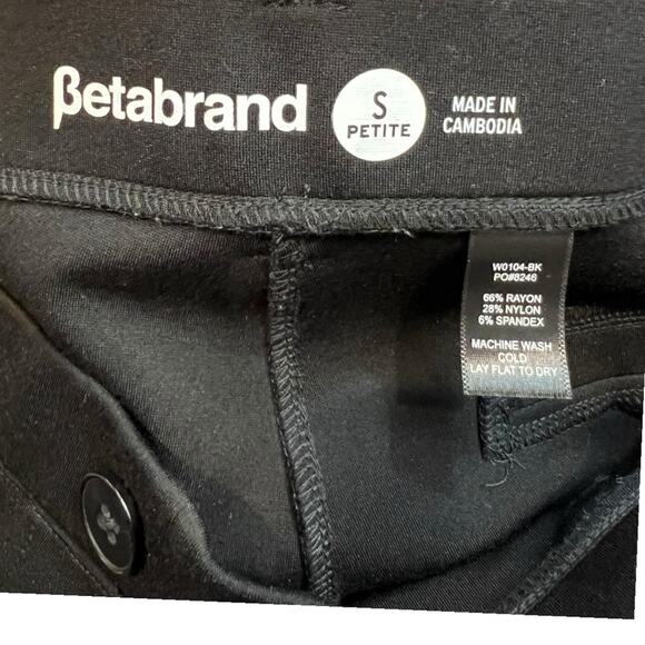 Betabrand Classic Dress Yoga Boot-Cut Pant W0104-BK Black Small S-Petite - Picture 10 of 16